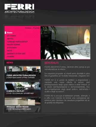 Sito internet per architetto specializzato in interior design
