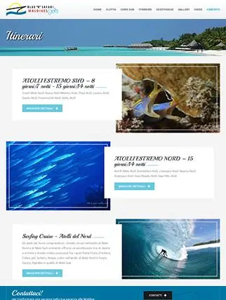 Sito internet per azienda che organizza crociere alle Maldive